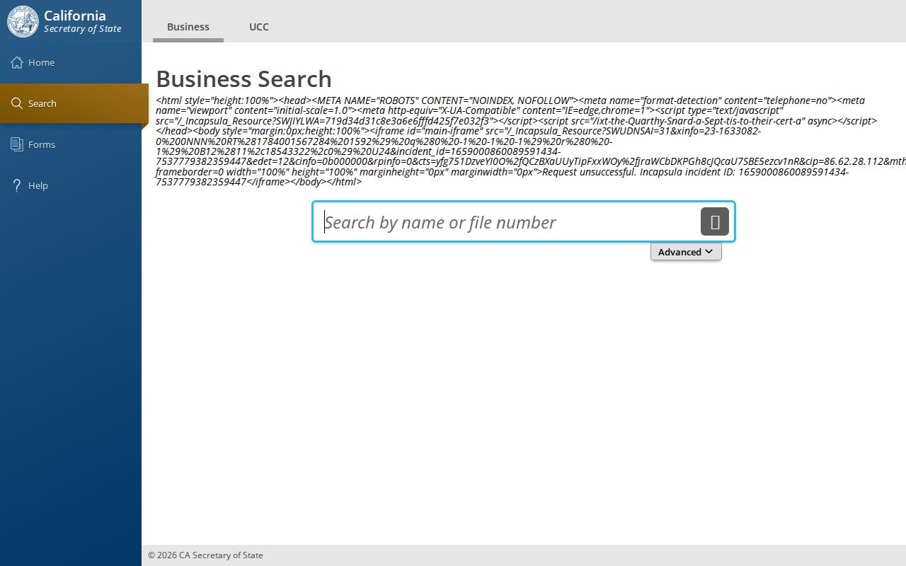 Alameda people search California Secretary of State bizfile business search