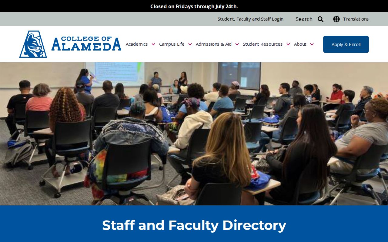Alameda people directories College of Alameda faculty and staff directory