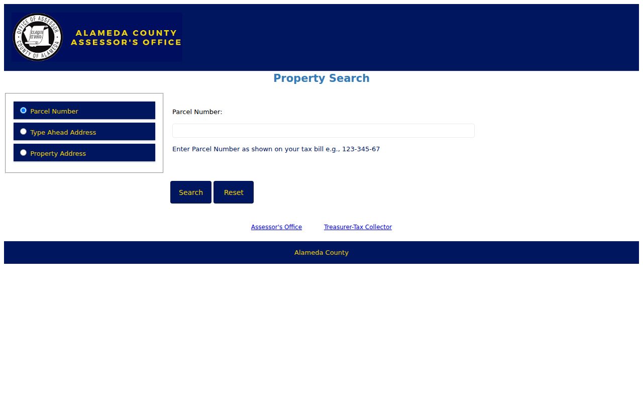 Alameda public records assessor property search fields